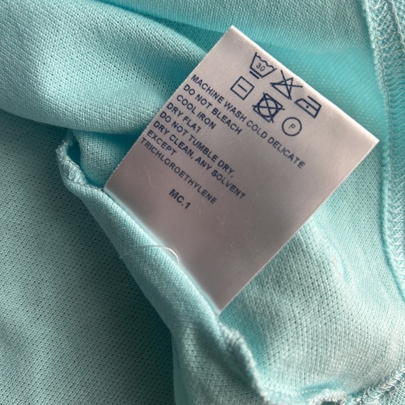 Burberry Y2K Light Blue Two Tone Golf Snap Button Short Sleeve Collared Shirt - Picture 8 of 8